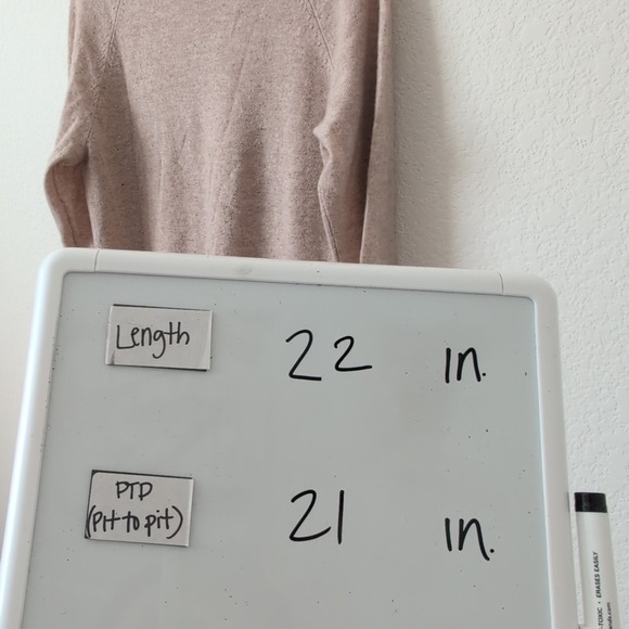 Garnet Hill Womens 100% Cashmere Raglan Crewneck Sweater Tan Beige S Luxury Norm - Picture 8 of 9